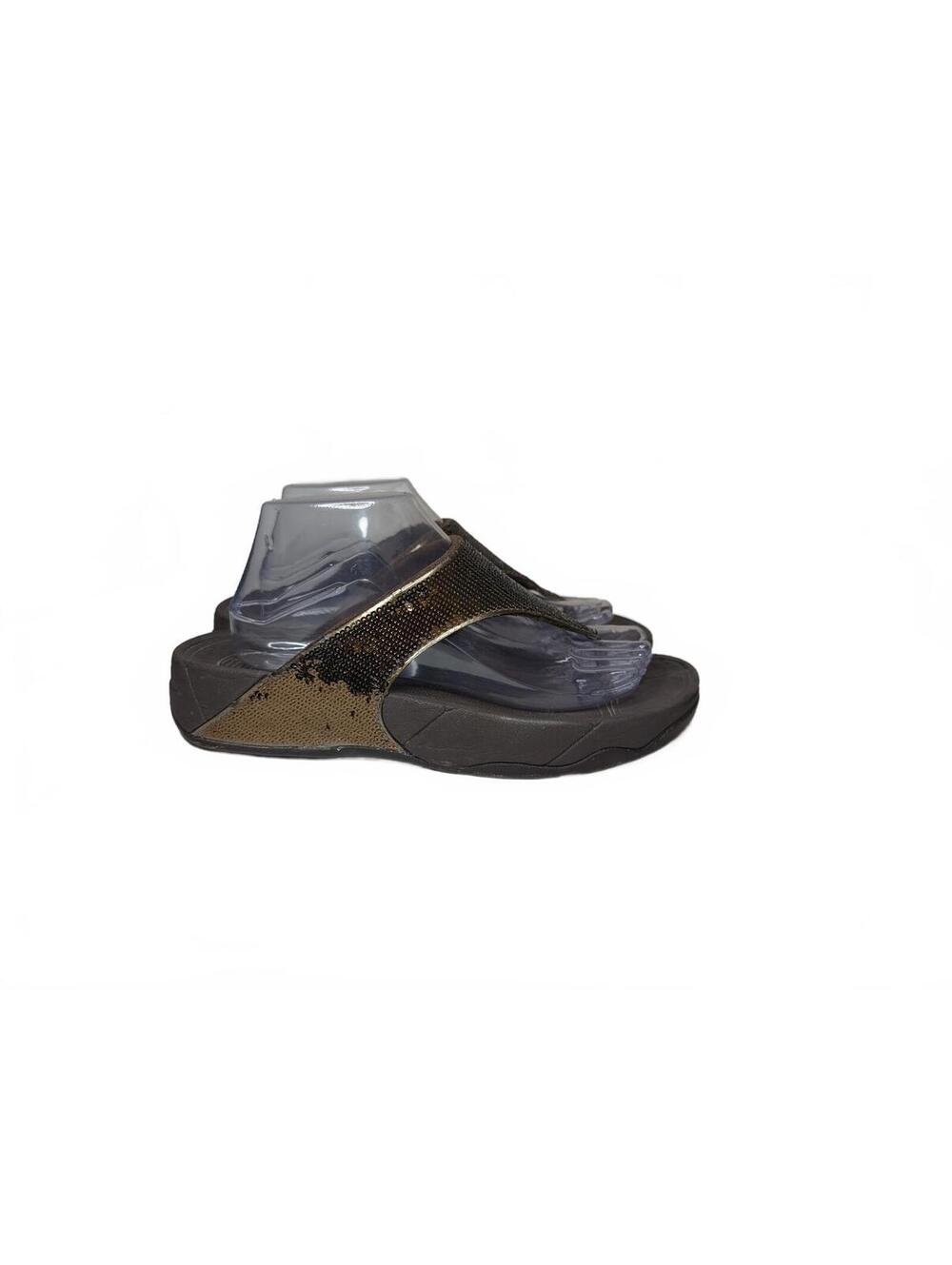 FitFlop Electra Bronze Sequin Sandals‎ Size US 7